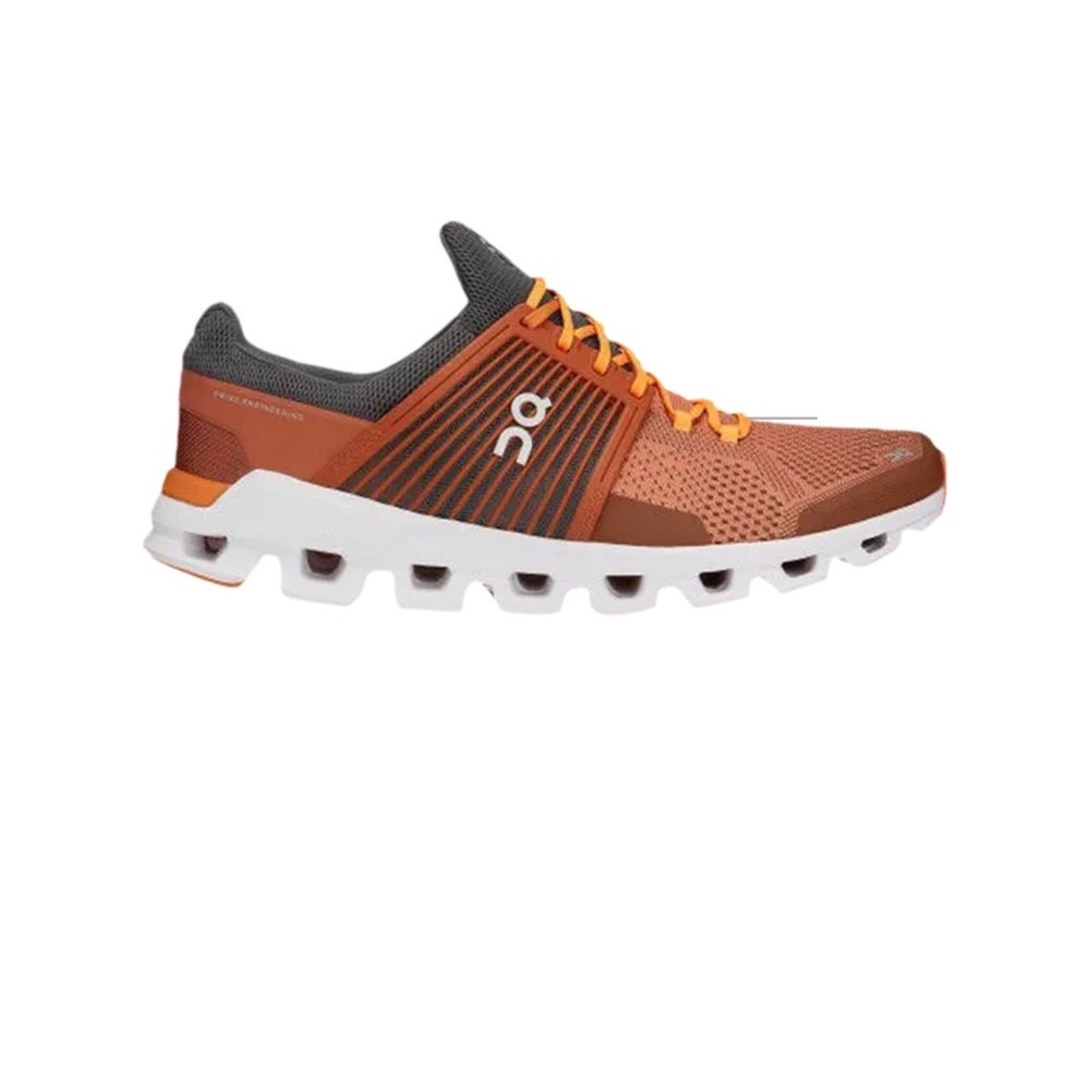 On Running Cloudswift Mens Rust Rock Orange Grey Running Shoes Size 11 M 45 EUR